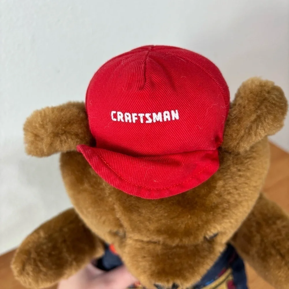 Craftsmen Vintage Sears Stuffed Brown Teddy Bear 11” Collectors Father’s Day